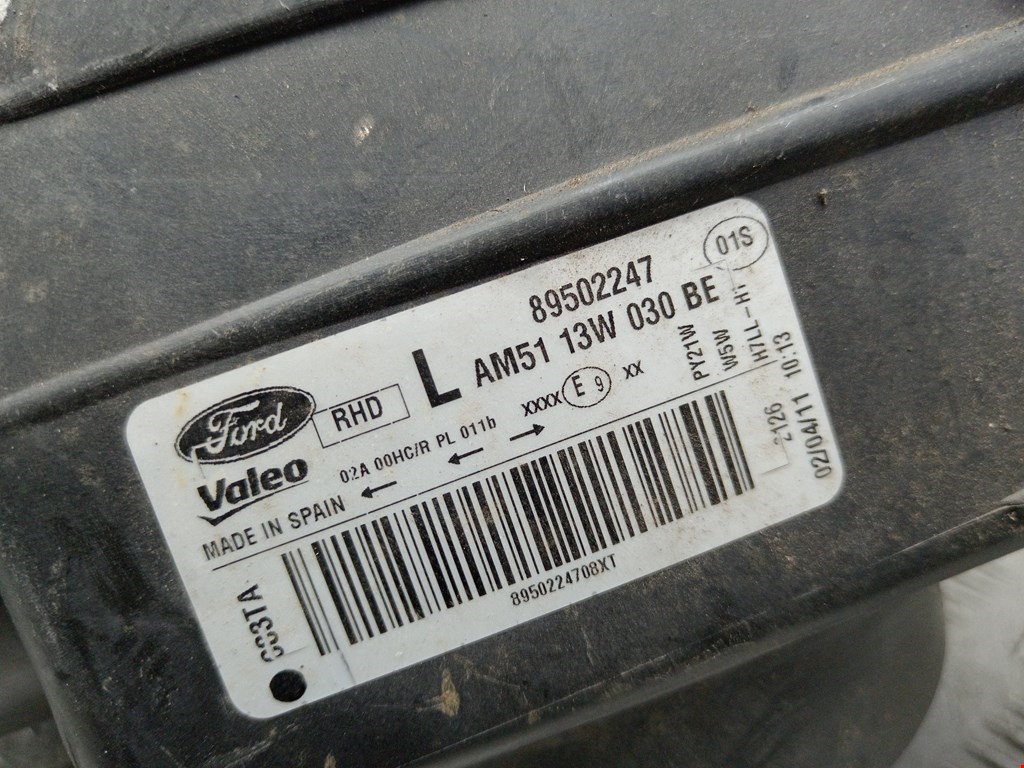 Б/У Фара левая. Состояние - Хорошее, FORD, Номер: AM5113W030BE