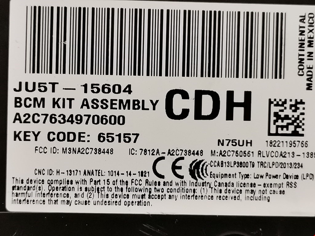 Б/У Блок комфорта. Состояние - Хорошее, FORD, Номер: HU5Z15604AB