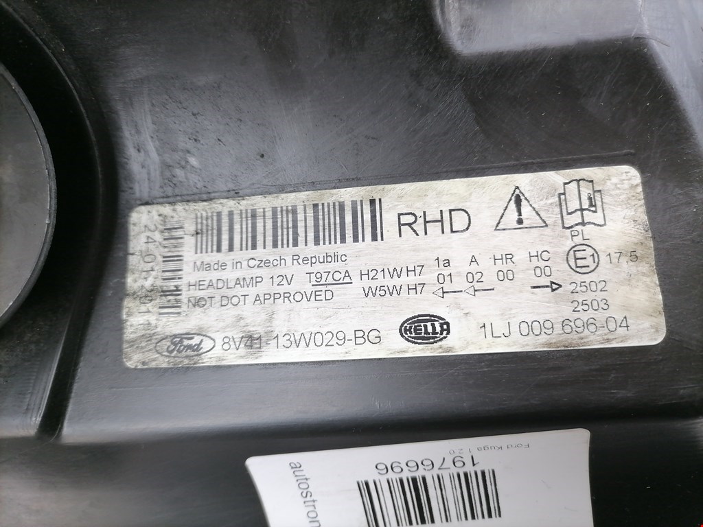 Б/У Фара правая. Состояние - Хорошее, FORD, Номер: 8V4113W029BG