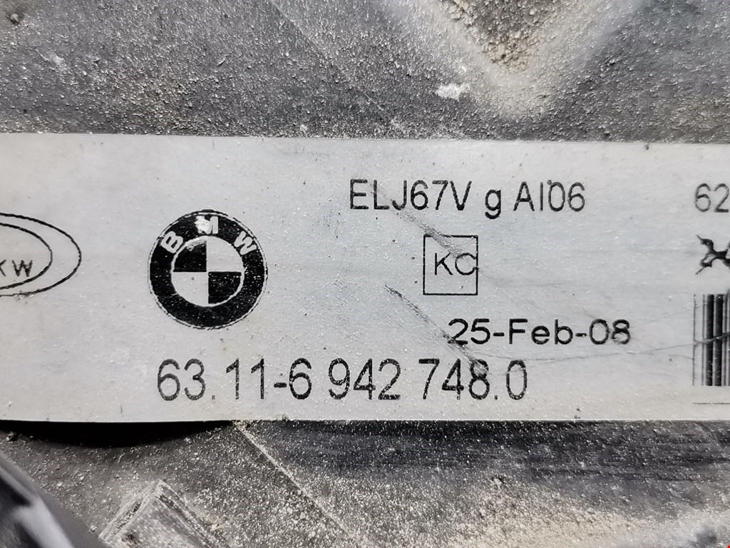 Б/У Фара правая. Состояние - Хорошее, BMW, Номер: 63116942748