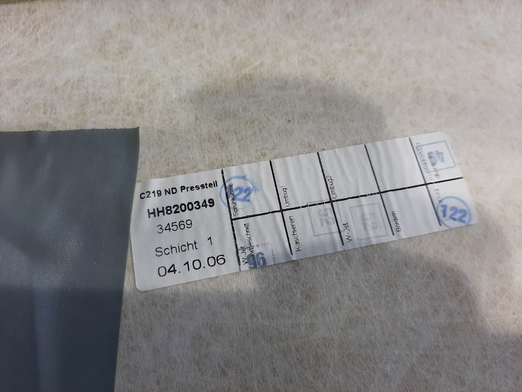 Обшивка потолка MERCEDES-BENZ CLS-Class C219 2004-2010