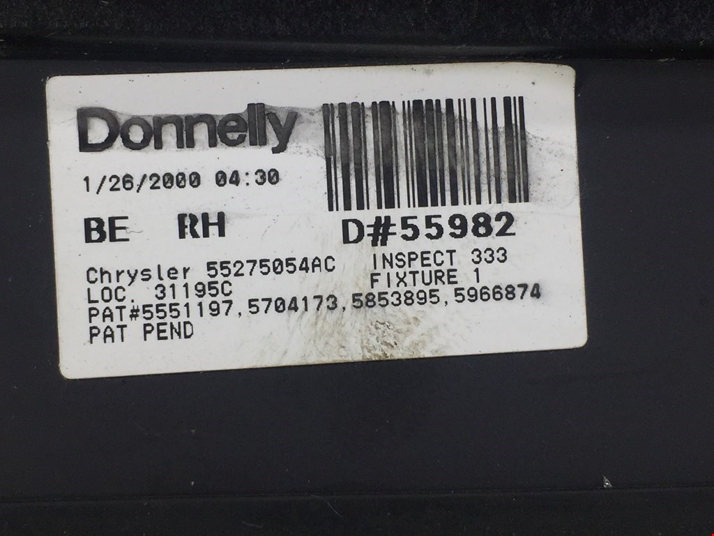 Стекло кузовное глухое правое DODGE Ram II BR/BE 1994-2001