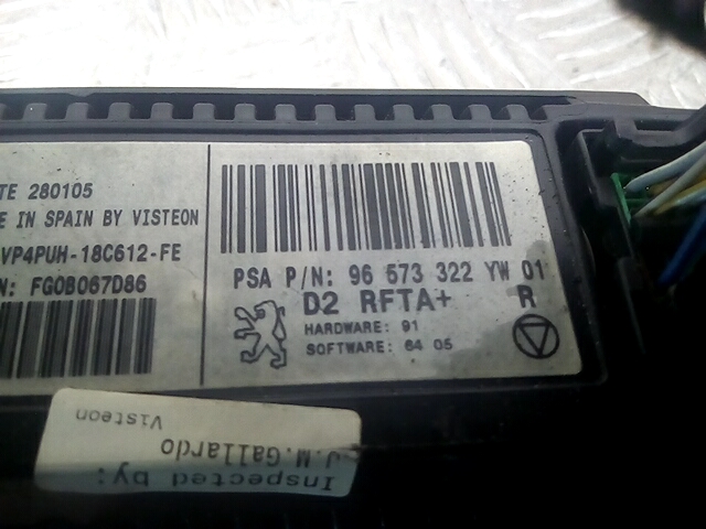 Кнопка аварийной сигнализации (аварийки) PEUGEOT 407 2004-2010