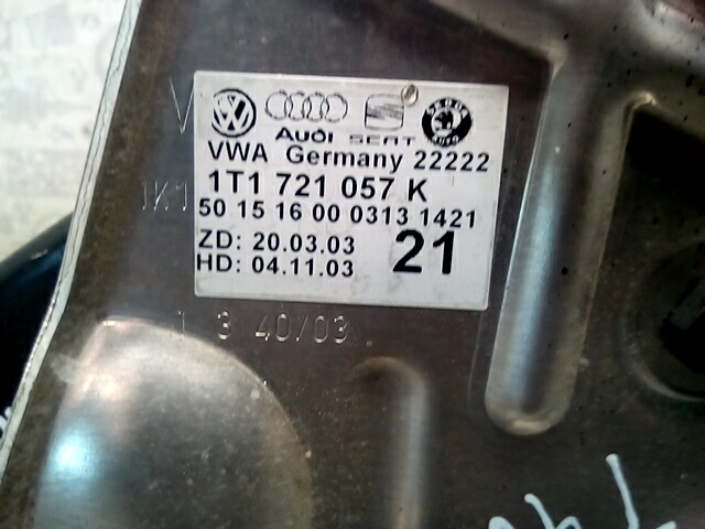 Педаль тормоза VOLKSWAGEN Touran 2003-2010