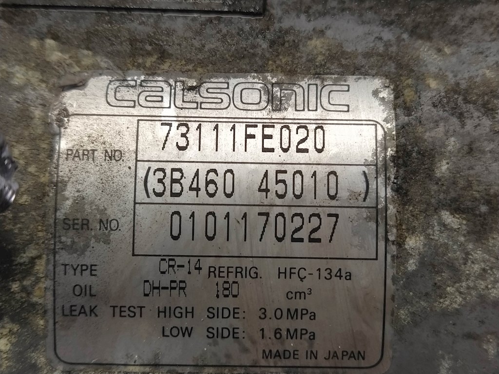 Компрессор кондиционера (системы кондиционирования) SUBARU Impreza 2000-2007