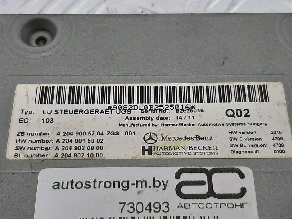 Блок комфорта MERCEDES-BENZ C-Class C-klasse W204 2007-2015