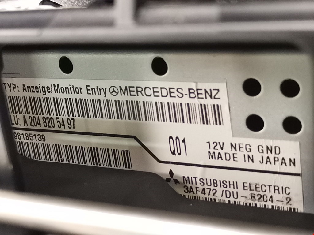 Дисплей информационный (компьютера) MERCEDES-BENZ C-Class C-klasse W204 2007-2015