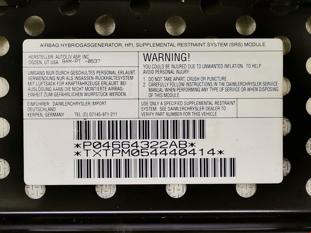 Подушка безопасности пассажирская (в торпедо) CHRYSLER PT Cruser 2000-2010