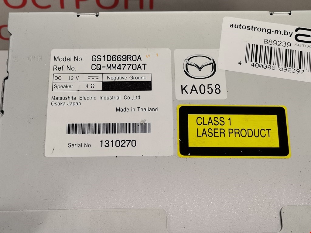 Магнитола MAZDA Mazda 6 GH 2007-2012