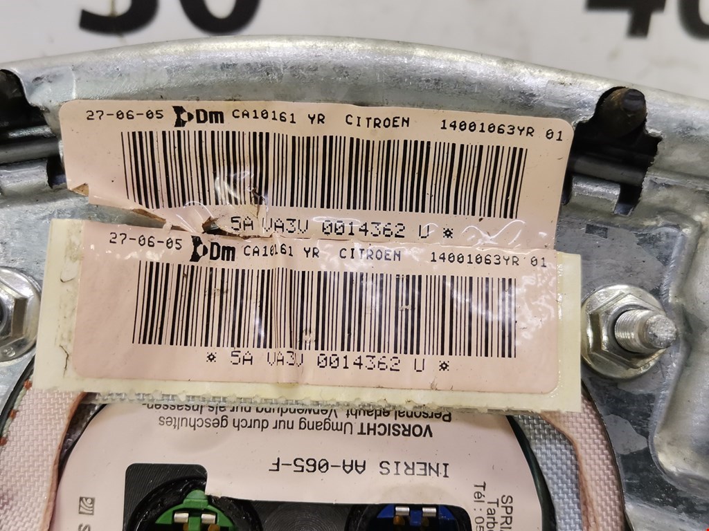 Подушка безопасности в рулевое колесо CITROEN C8 2002-2014