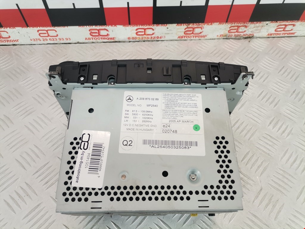 Магнитола MERCEDES-BENZ CLK-Class W209 2002-2009