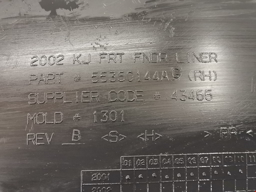 Локер (подкрылок) передний правый JEEP Liberty 2000-2007