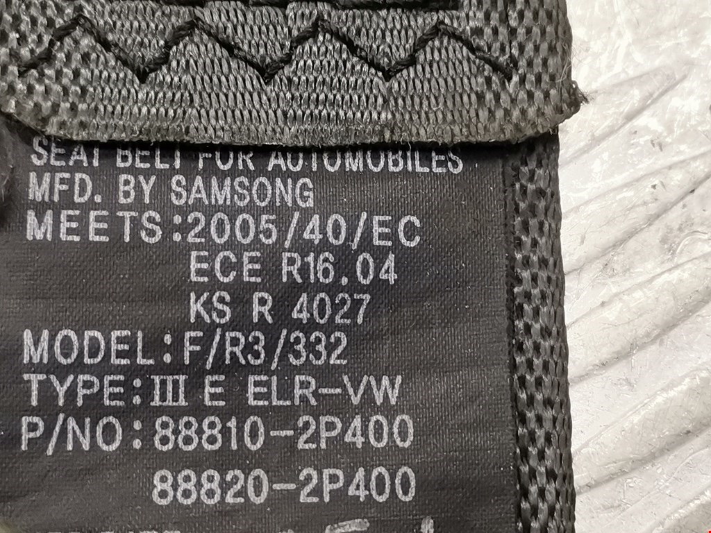 Ремень безопасности передний правый KIA Sorento 2009-2021