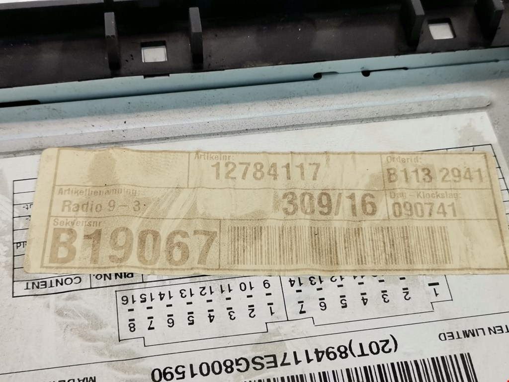 Магнитола SAAB 9-3 2002-2014