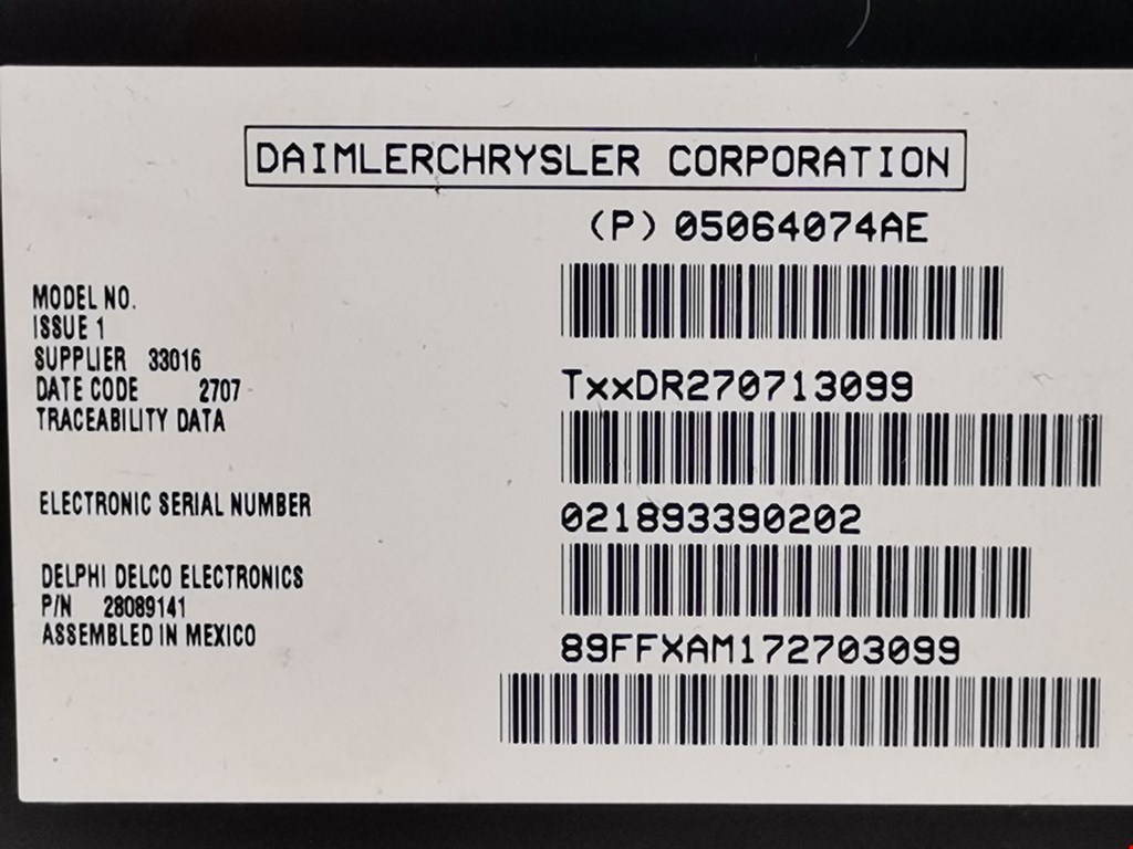 Блок комфорта CHRYSLER Pacifica 2003-2008