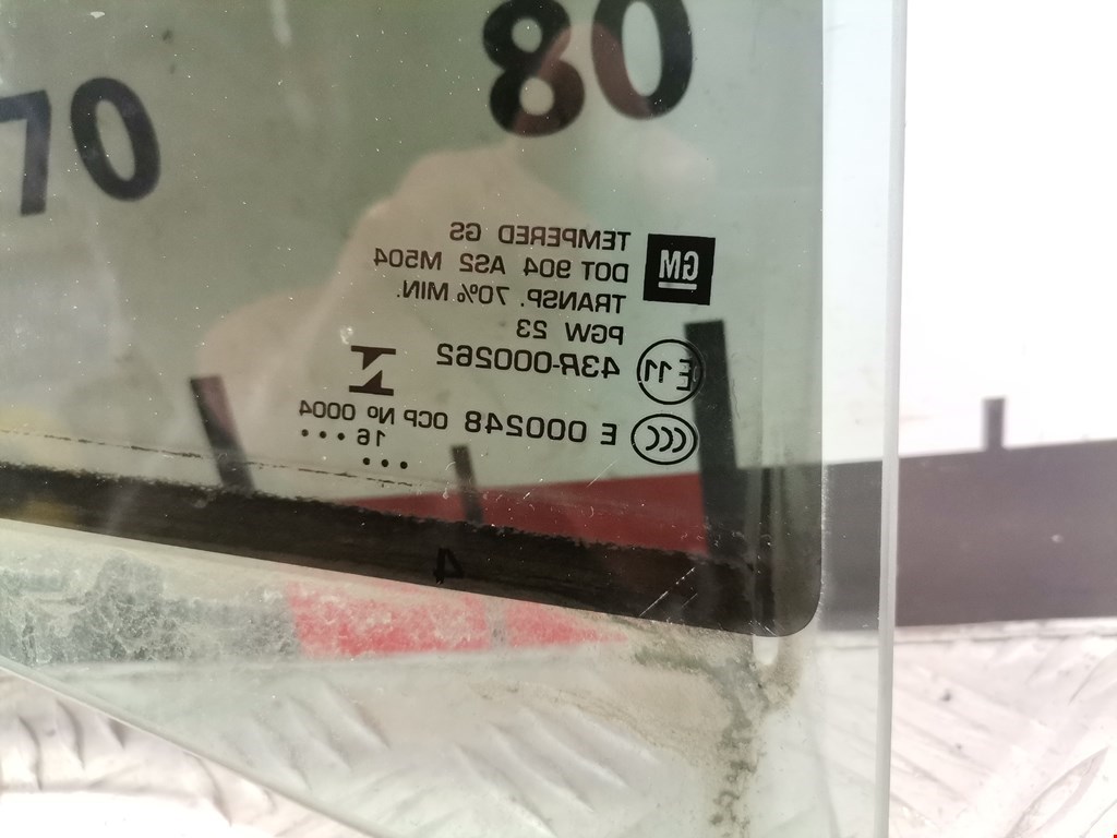 Стекло двери заднее левое CHEVROLET Malibu 2015-н.в.