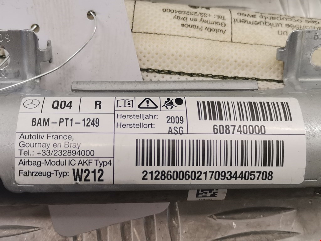 Подушка безопасности боковая (шторка) MERCEDES-BENZ E-Class W212, S212, C207 2009-2016