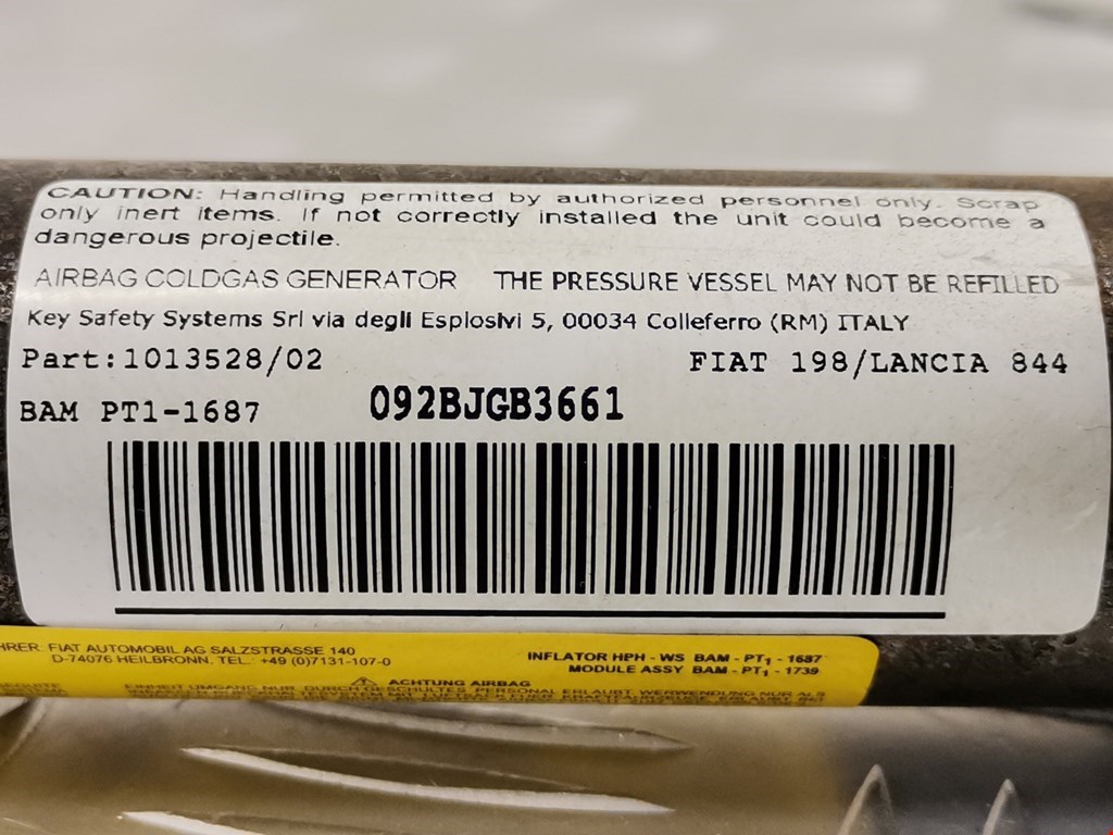 Подушка безопасности боковая (шторка) FIAT Bravo 2007-2014