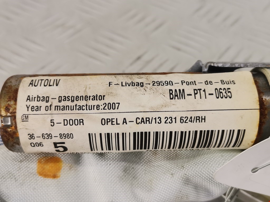 Подушка безопасности боковая (шторка) OPEL Astra H/Family 2004-2015