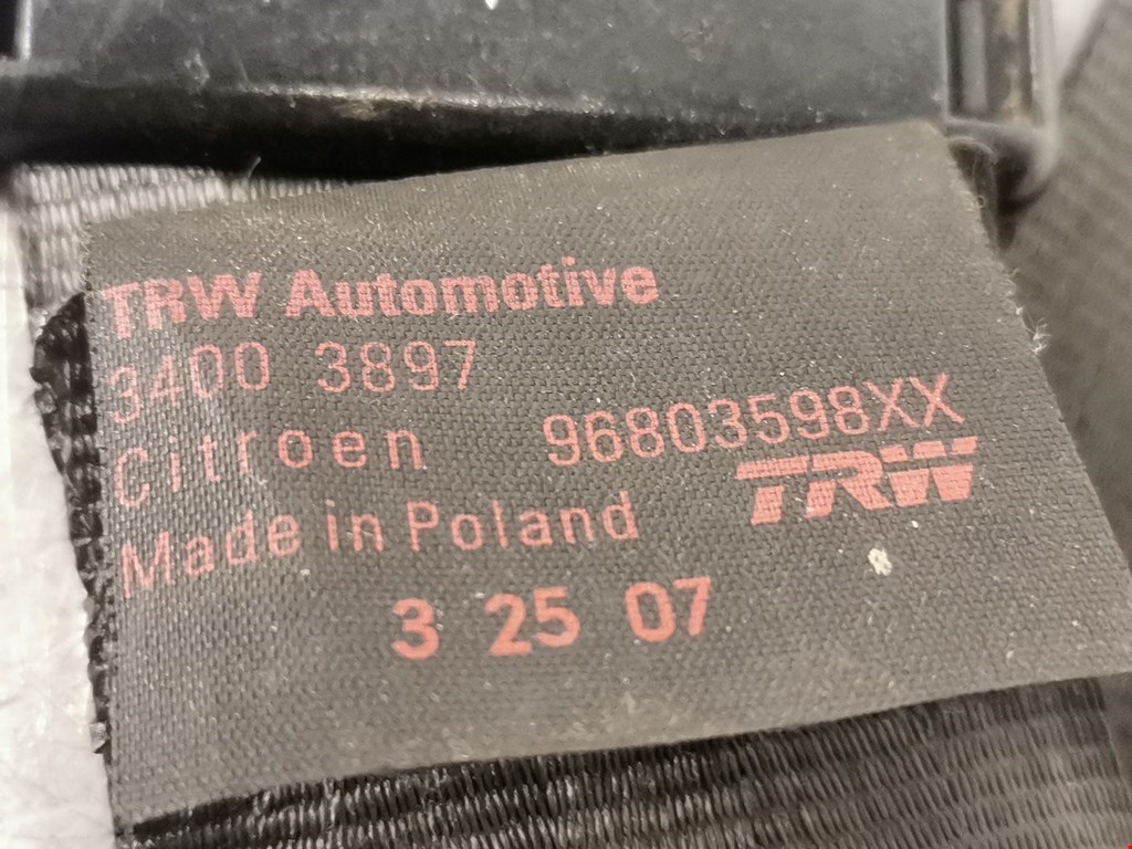 Ремень безопасности передний правый CITROEN C3 2002-2009