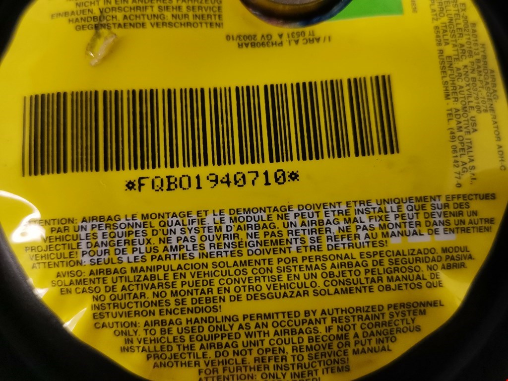 Подушка безопасности в рулевое колесо OPEL Combo C 2001-2011