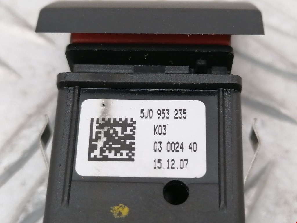 Кнопка аварийной сигнализации (аварийки) SKODA Fabia MK2 5J 2007-2014