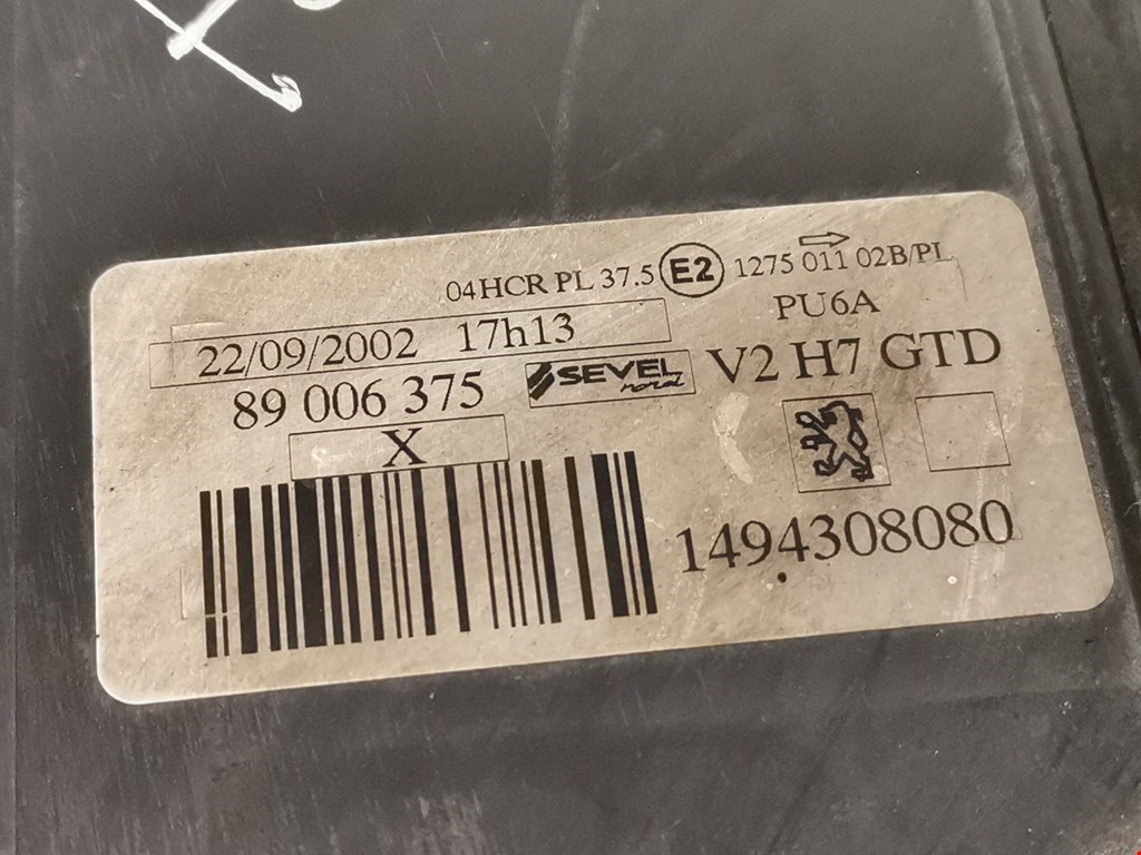 Фара левая PEUGEOT 807 2002-2014