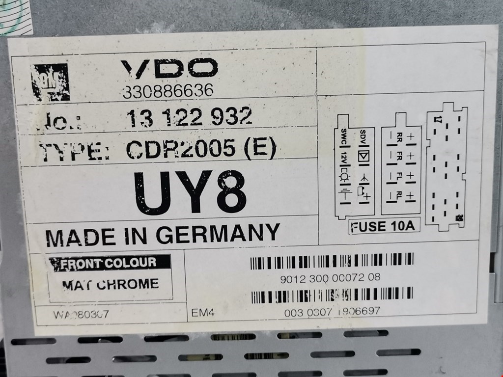 Магнитола OPEL Corsa C 2000-2006