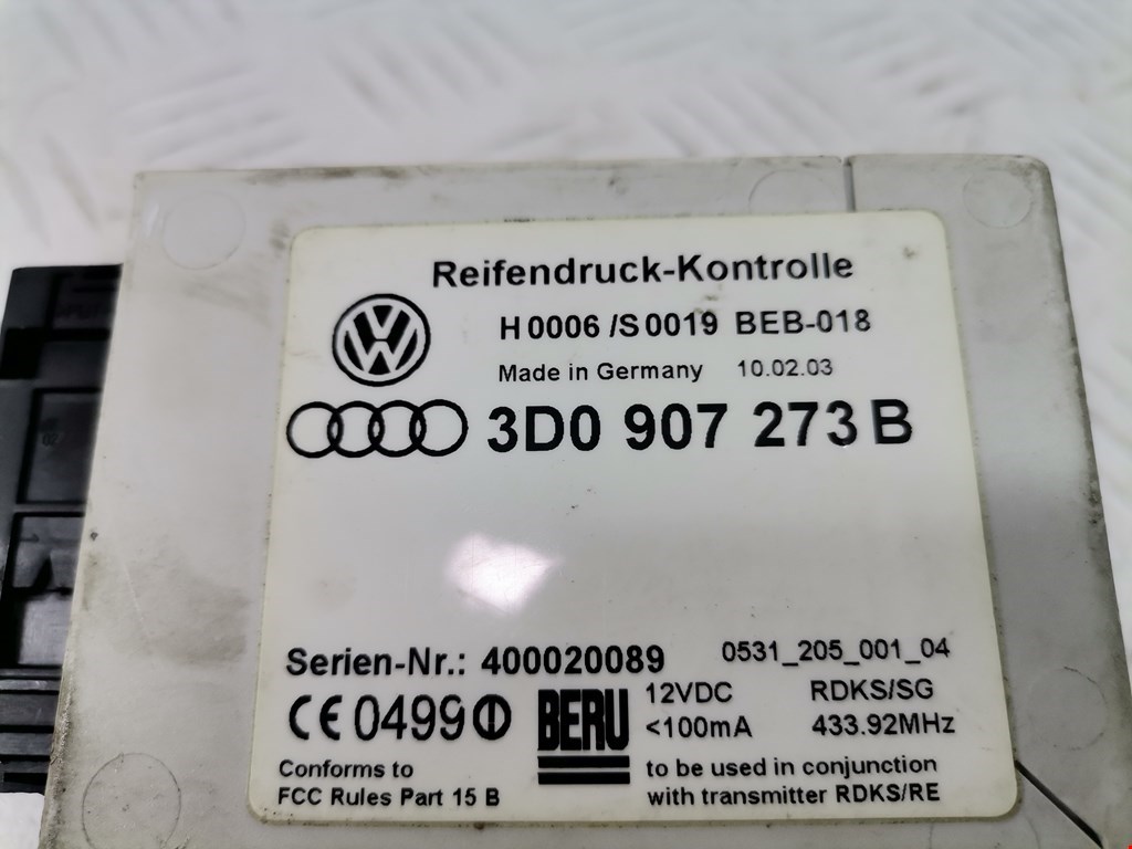 Датчик давления в шинах VOLKSWAGEN Phaeton 2002-2016