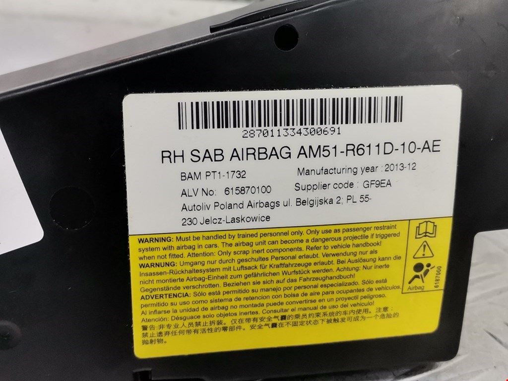 Подушка безопасности боковая (в сиденье) FORD C-MAX 2010-2019