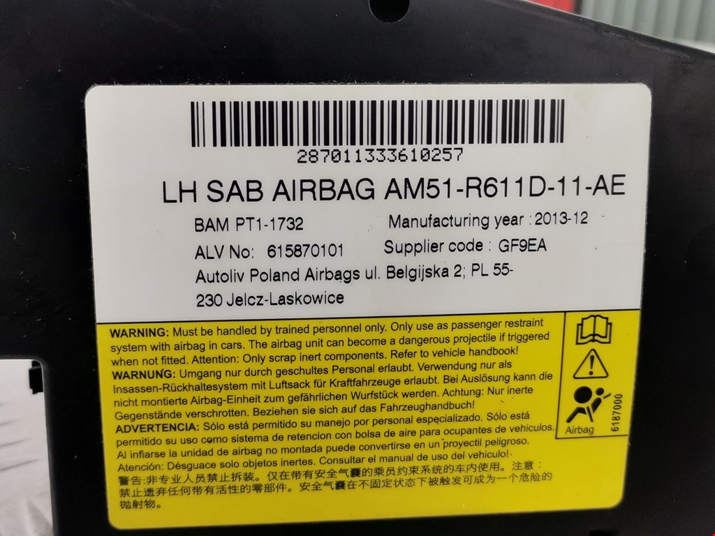 Подушка безопасности боковая (в сиденье) FORD C-MAX 2010-2019