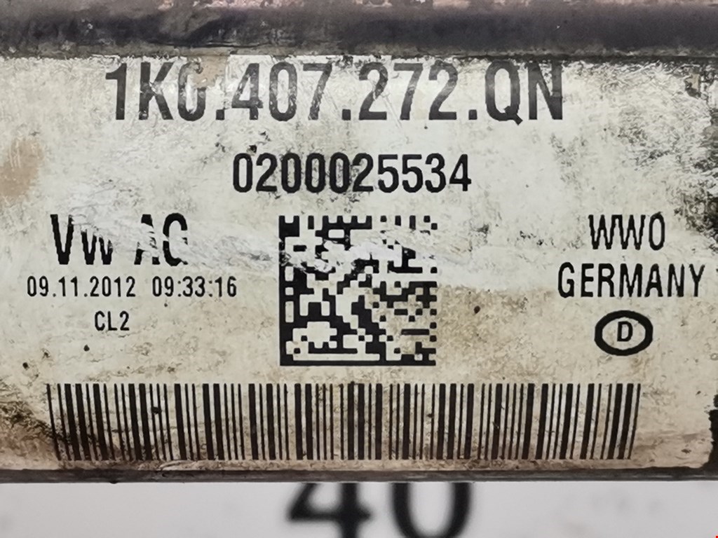 Полуось (привод, приводной вал) передняя правая VOLKSWAGEN Touran 2003-2010