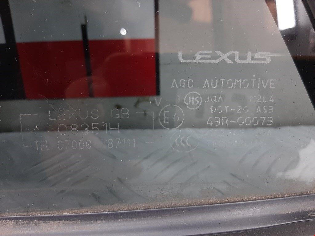 Стекло двери заднее левое LEXUS RX 300\330\350\400H 2003-2009