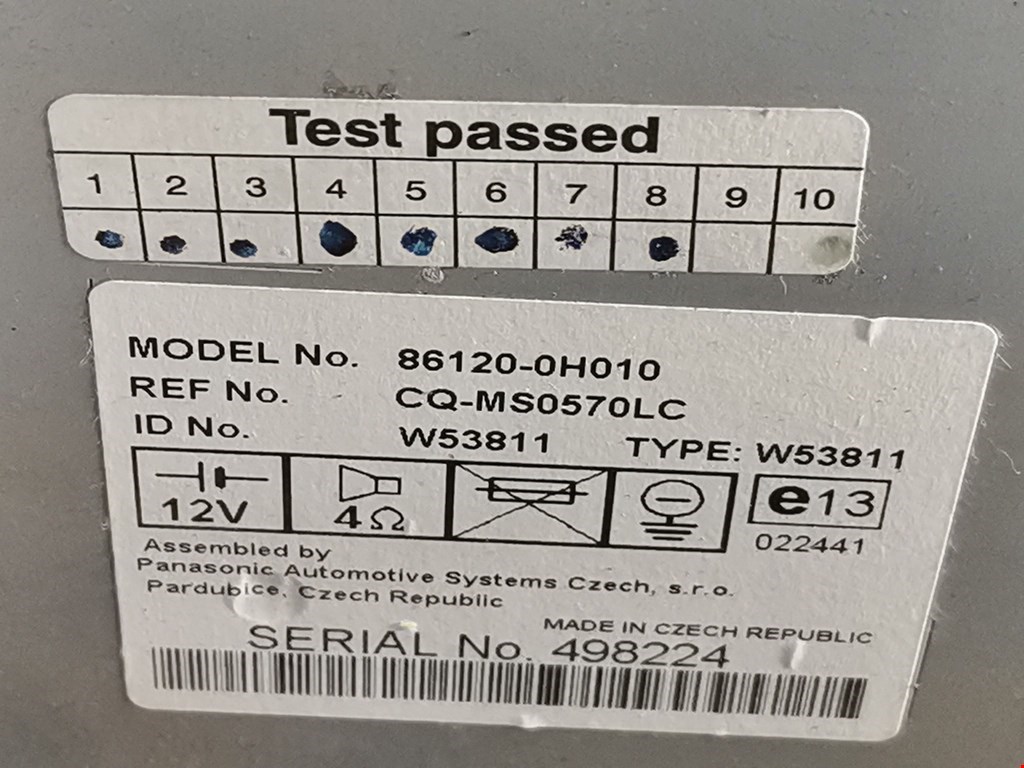 Магнитола TOYOTA Aygo AB10 2005-2014