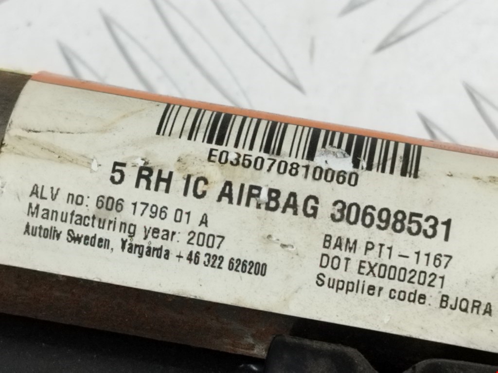 Подушка безопасности боковая (шторка) VOLVO C30 2006-2013