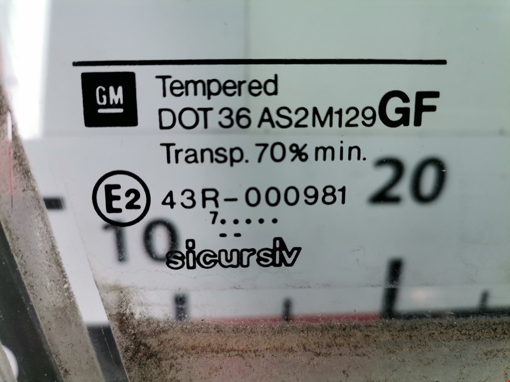 Стекло двери заднее правое OPEL Vectra Vectra B 1995-2002