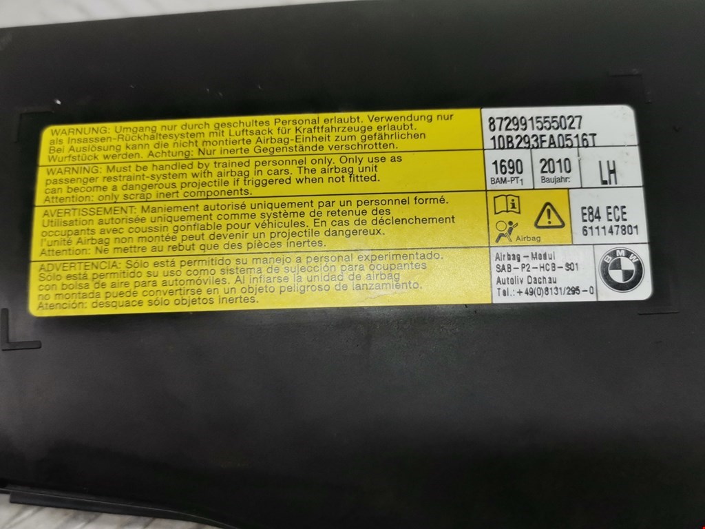 Подушка безопасности боковая (в сиденье) BMW X1 E84 2009-2015