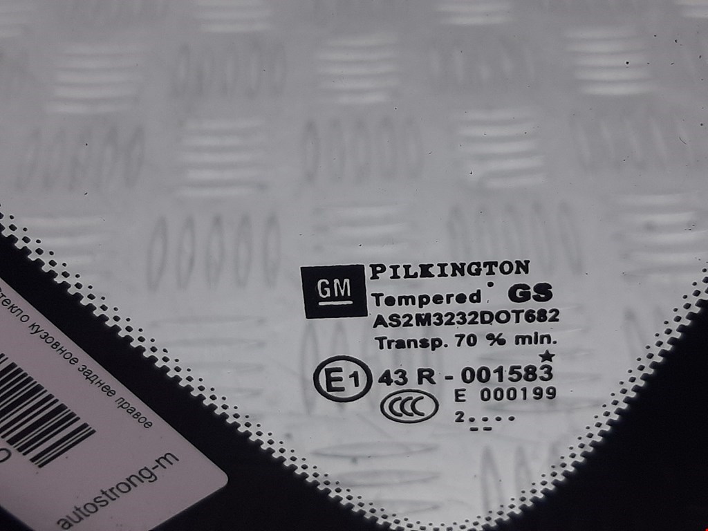 Стекло кузовное глухое правое OPEL Astra J 2009-2017