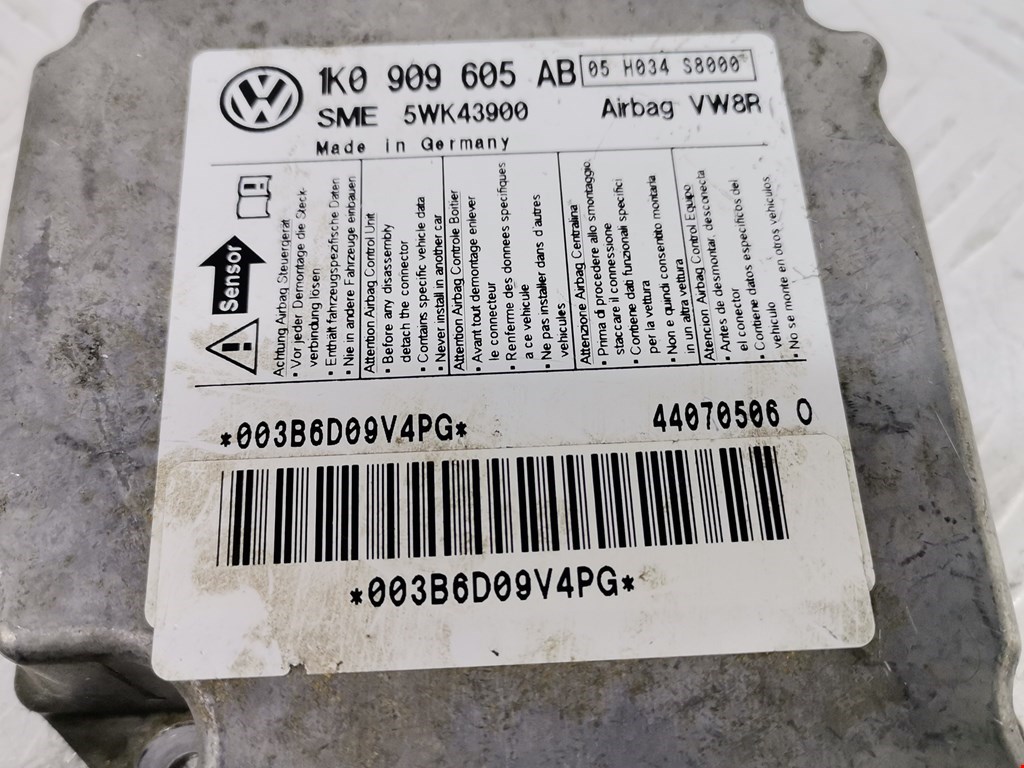 Блок управления AIR BAG VOLKSWAGEN Golf V 2003-2009