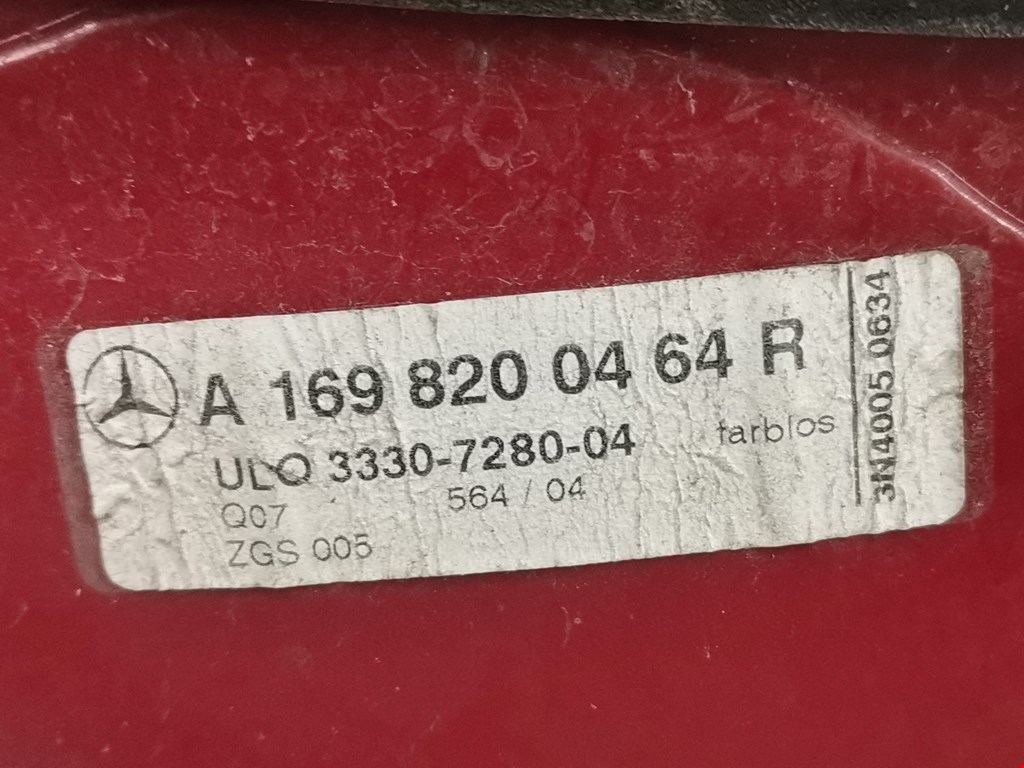 Фонарь задний правый MERCEDES-BENZ A-Class W169 2004-2012