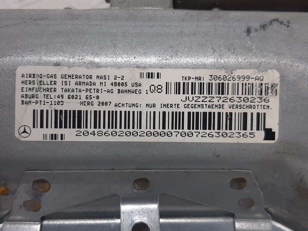 Подушка безопасности нижняя (для колен) MERCEDES-BENZ C-Class C-klasse W204 2007-2015