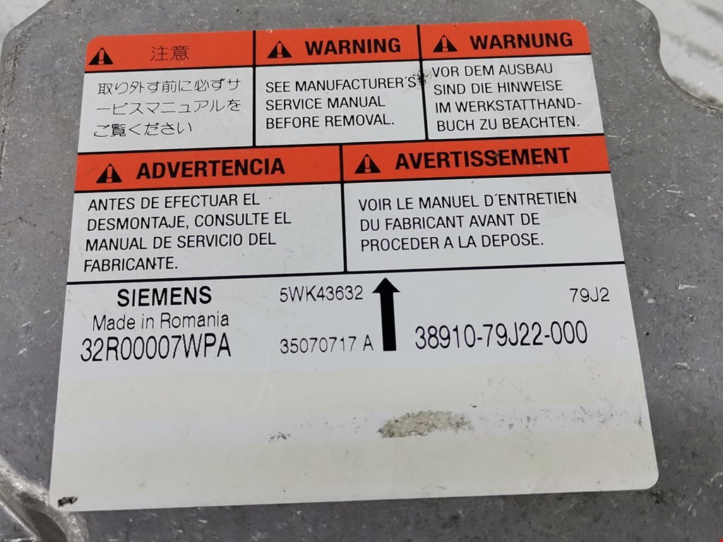 Блок управления AIR BAG SUZUKI SX4 2006-2014