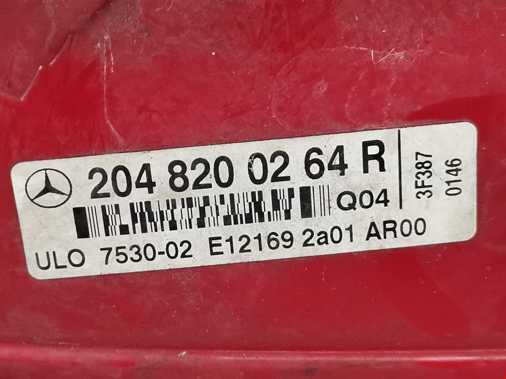 Фонарь задний правый MERCEDES-BENZ C-Class C-klasse W204 2007-2015