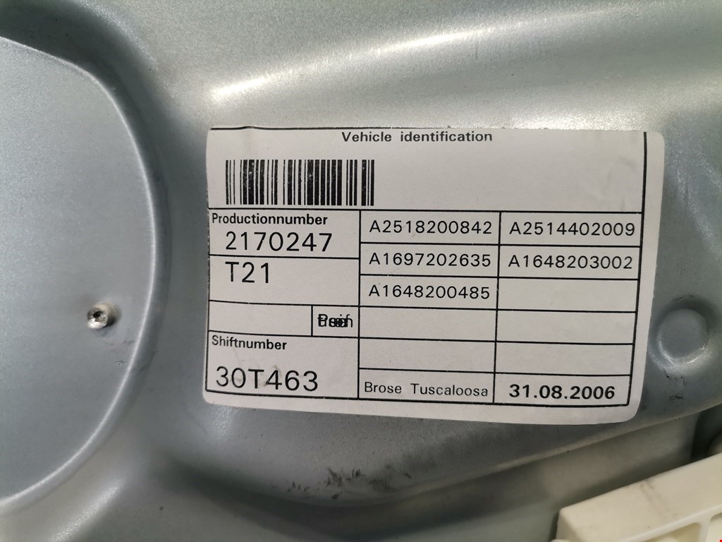 Стеклоподъемник передний правый MERCEDES-BENZ M-Class W164 ML 2005-2011