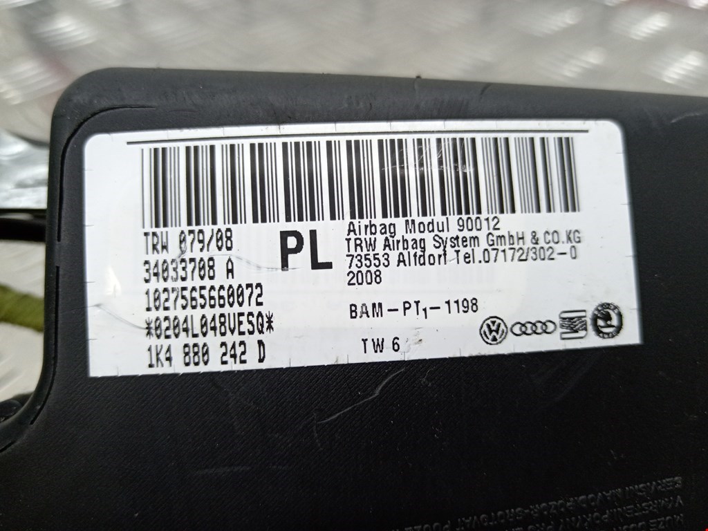 Подушка безопасности боковая (в сиденье) VOLKSWAGEN Golf V 2003-2009