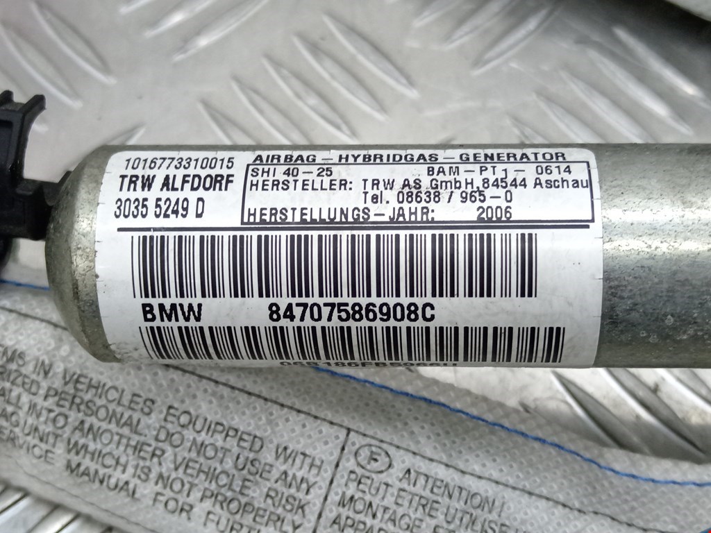 Подушка безопасности боковая (шторка) BMW 1er E81\E87 2004-2011