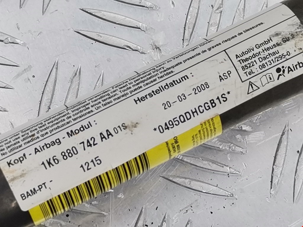 Подушка безопасности боковая (шторка) VOLKSWAGEN Golf V 2003-2009