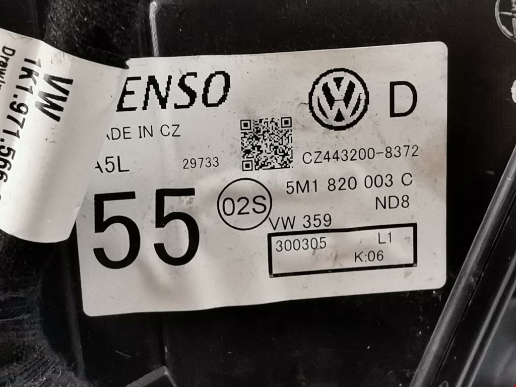 Испаритель кондиционера VOLKSWAGEN Golf V Plus 2004-2009