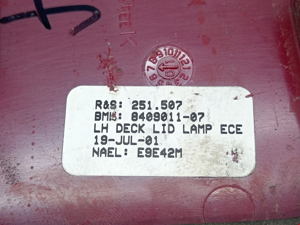 Фонарь задний внутренний левый BMW X5 E53 1999-2006