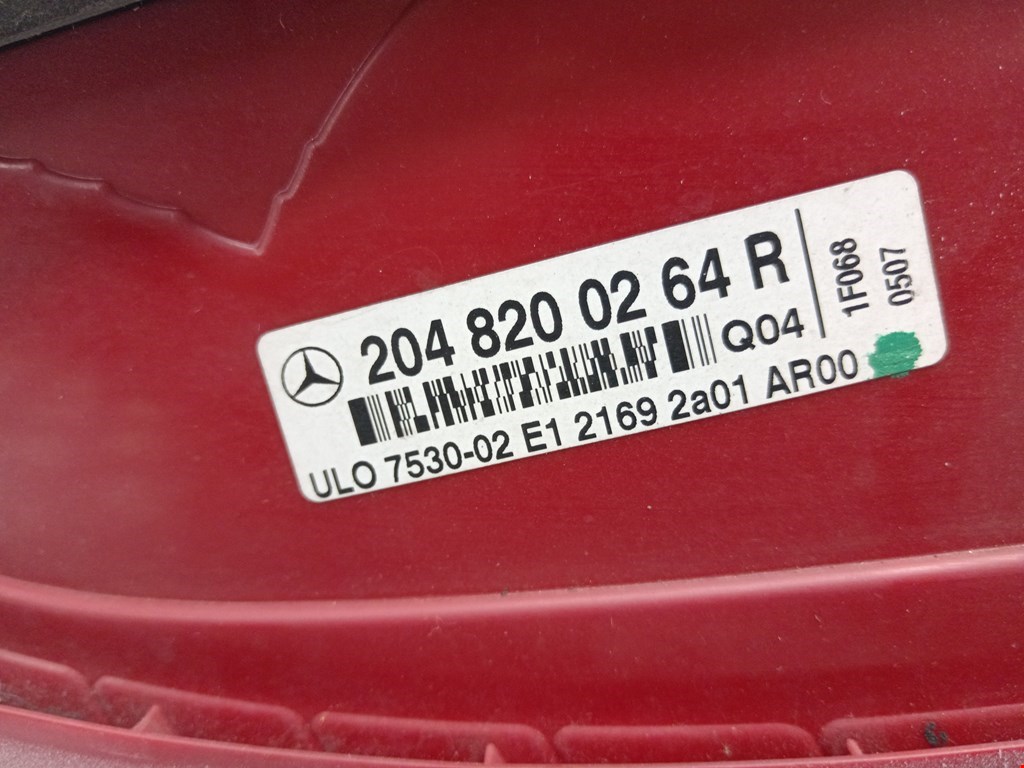 Фонарь задний правый MERCEDES-BENZ C-Class C-klasse W204 2007-2015